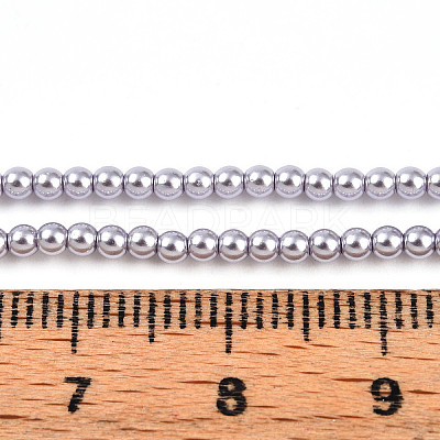 Baking Paint Pearlized Glass Pearl Bead Strands HY-N002-2mm-A04-1