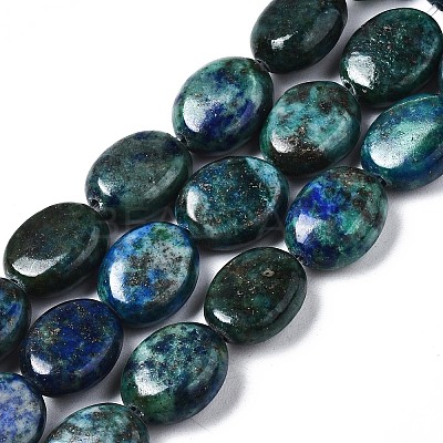Natural Chrysocolla and Lapis Lazuli Beads Strands X-G-N330-031-1