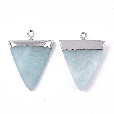 Electroplate Natural Amazonite Pendants X-G-S344-49G-1