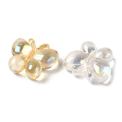 UV Plating Transparent Acrylic Beads OACR-H123-22-1
