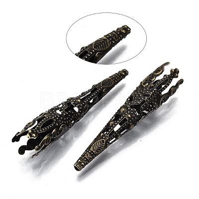 Tibetan Style Iron Bead Cones IFIN-049Y-01AB-NR-1-1