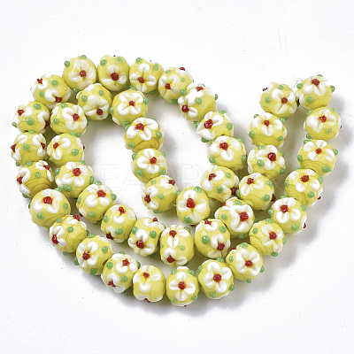 Handmade Lampwork Beads Strands LAMP-N021-001H-1