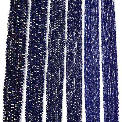 Electroplate Glass Beads Strands LS-EGLA-A044-P1mm-B07-1