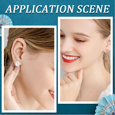 40Pcs 304 Stainless Steel Stud Earring Findings STAS-BBC0004-04-1
