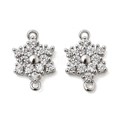 Brass Micro Pave Cubic Zirconia Connector Charms KK-L258-03A-P-1