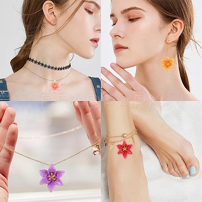 30Pcs 6 Colors Opaque Resin Pendants CRES-YW0002-84-1