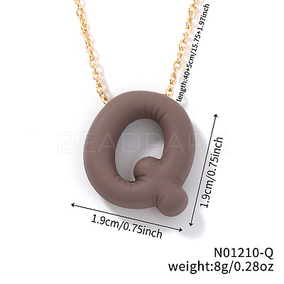 Alloy Initial Pendant Necklaces RS8745-17-1