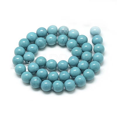 Synthetic Ocean White Jade Beads Strands G-S254-8mm-B02-1