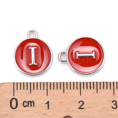 Platinum Plated Alloy Enamel Charms ENAM-S118-03I-P-1