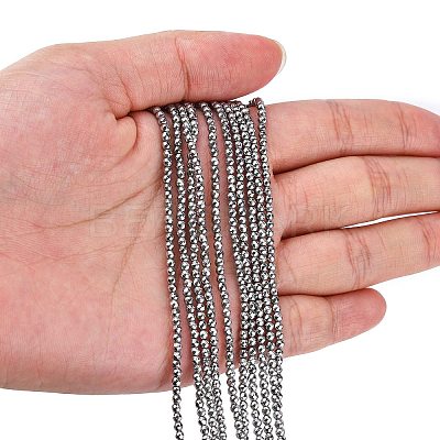 Non-Magnetic Synthetic Hematite Beads Strands X-G-G093-3mm-1