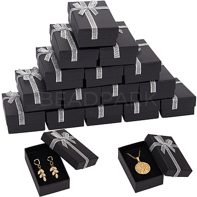 20Pcs Rectangle Paper Storage Gift Boxes with Bowknot CON-SC0001-17C-1
