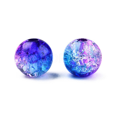 Transparent Crackle Acrylic Beads CACR-N002-11A-1