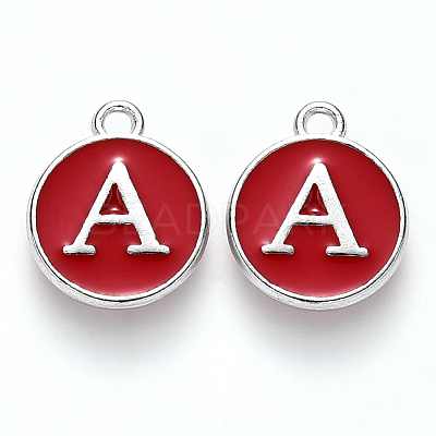 Platinum Plated Alloy Enamel Charms LS-ENAM-S118-03A-P-1