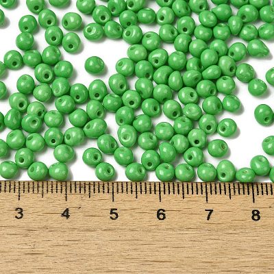 6/0 Opaque Baking Paint Glass Seed Beads SEED-M012-02A-06-1