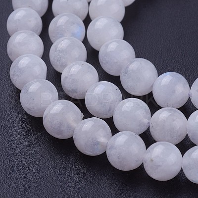 Natural Rainbow Moonstone Bead Strands G-G970-37-6mm-1