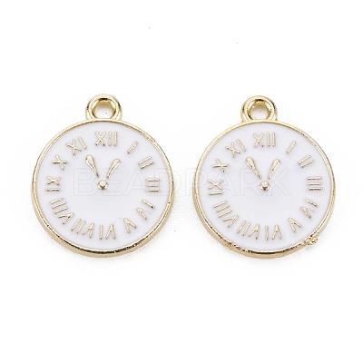 Clock Alloy Enamel Pendants ENAM-Q033-11D-1