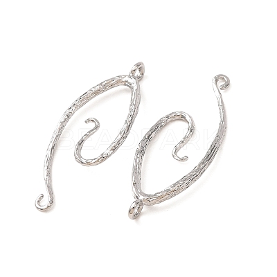 Textured Brass Connect Charms KK-CBAD6B8-02P-1