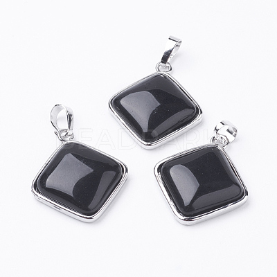Natura Black Agate Pendants G-E420-01P-1