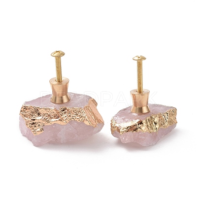Natural Rose Quartz Drawer Knob CABI-PW0001-141G-03-1