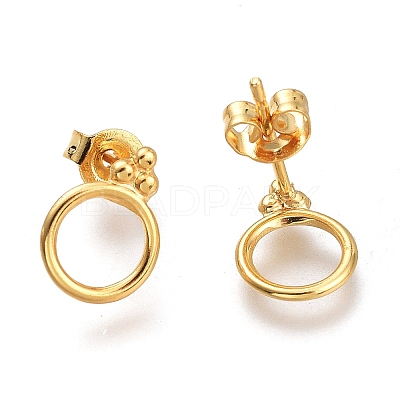 304 Stainless Steel Stud Earrings X-EJEW-H100-02G-1