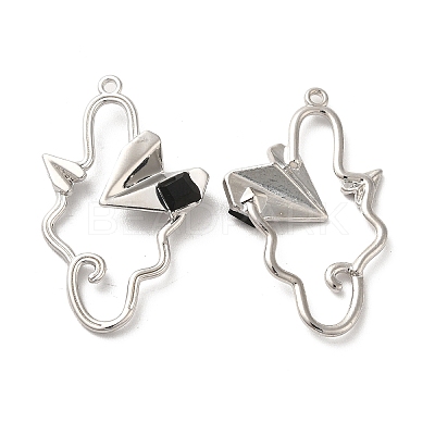 Glass Paper Plane Pendant PALLOY-K001-075P-01-1