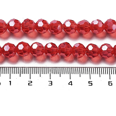 Electroplate Transparent Glass Beads Strands EGLA-A035-T8mm-A01-1