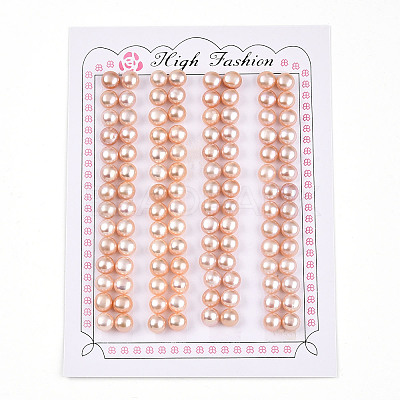 Grade 3A Natural Cultured Freshwater Pearl Beads PEAR-N018-3A-6065B-1