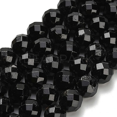 Natural Black Tourmaline Beads Strands G-H329-E02-10mm-1