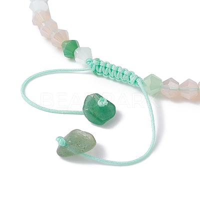 Natural & Synthetic Gemstone Chip Bead Braided Bracelets for Women BJEW-JB09992-1