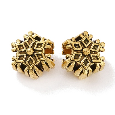 Tibetan Style Alloy European Beads FIND-H038-07AG-1