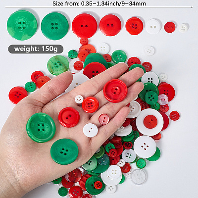 Resin Buttons BUTT-WH20002-07G-1