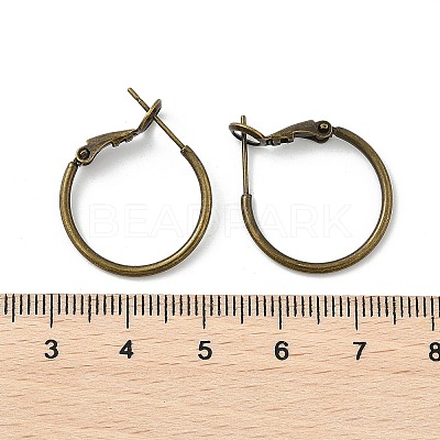 Brass Hoop Earrings KK-I665-26A-AB-1