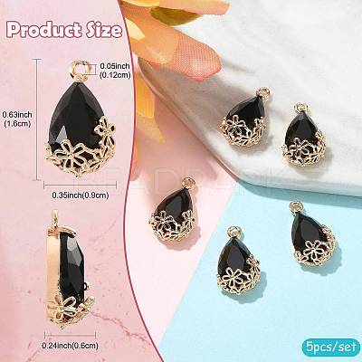 Transparent Glass Pendants GLAA-FZ0001-02C-1