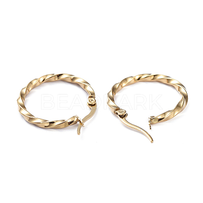 201 Stainless Steel Hoop Earrings X-EJEW-I245-07B-1