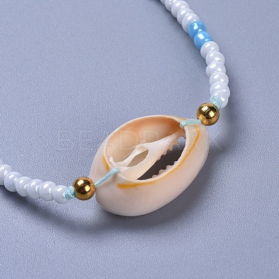Adjustable Glass Seed Bead Braided Bead Bracelets BJEW-JB04284-M-1