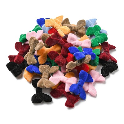 Flocky Acrylic Beads OACR-E020-08-1