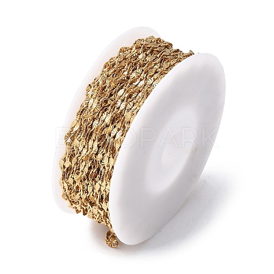 304 Stainless Steel Textured Dapped Chains CHS-G041-01G-1