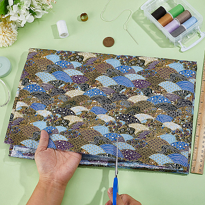 Japanese Style Cotton Fabric DIY-WH0504-889C-1