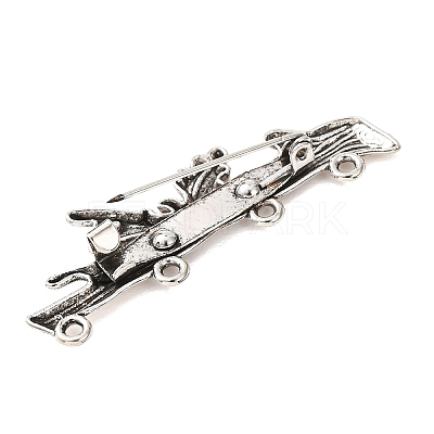 Branch Shaped Alloy Brooch Findings LS-AL-G001-02AS-1