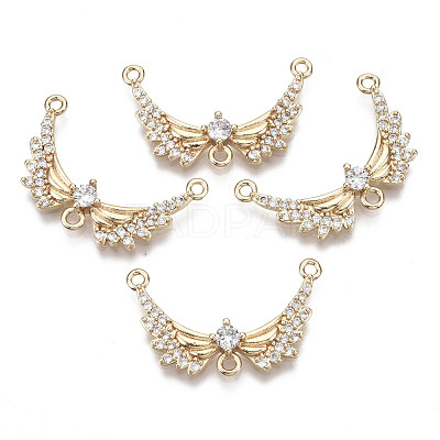 Brass Micro Pave Cubic Zirconia Chandelier Component Links X-KK-R111-040-1