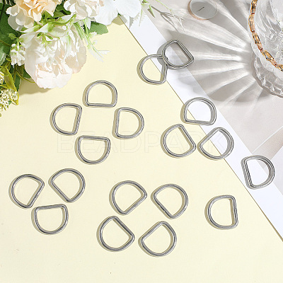 304 Stainless Steel D Rings STAS-CP0001-05B-1