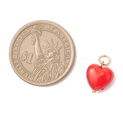 Opaque Acrylic Heart Charms PALLOY-MZ00845-1