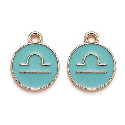 Alloy Enamel Pendants ENAM-S124-01B-13K-1