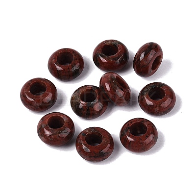 Natural Mahogany Obsidian European Beads G-N359-17A-02-1