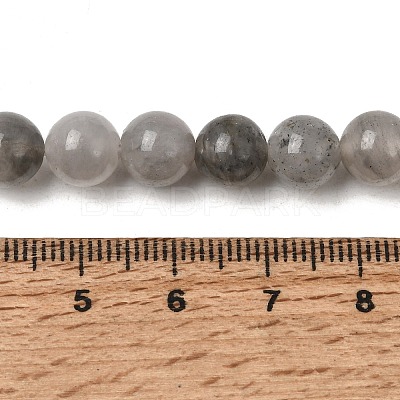 Natural Gemstone Cloudy Quartz Faceted Round Bead Strands G-O021-8mm-03B-1