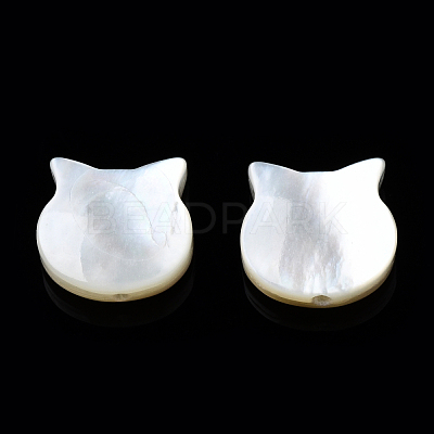 Natural Black Lip Shell & White Shell Beads SSHEL-N034-124B-1