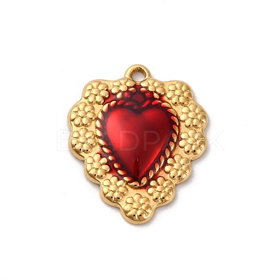 304 Stainless Steel Enamel Pendants STAS-D362-01G-02-1