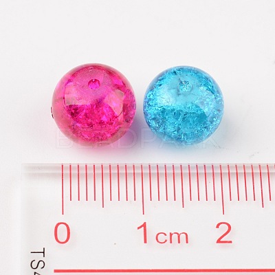 Mixed Crackle Glass Beads X-CCG-Q001-10mm-M-1