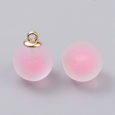 Frosted Transparent Acrylic Pendants GLAA-TAC0002-F07-1