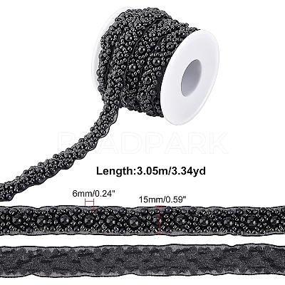 3.05M Imitation Polyeste with ABS Plastic Beaded Trimming OCOR-BC0001-87-1